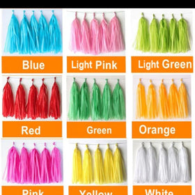 Tissue paper tassel Garland